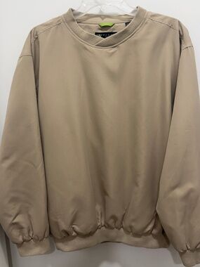 Mens Pullover Lined Golf Windbreaker, Size Medium